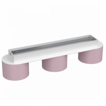Ceiling  lamp DIXIE Pink/White  3xGX53