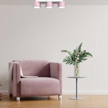 Ceiling  lamp DIXIE Pink/White  3xGX53