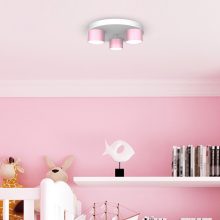 Ceiling  lamp DIXIE Pink/White  3xGX53