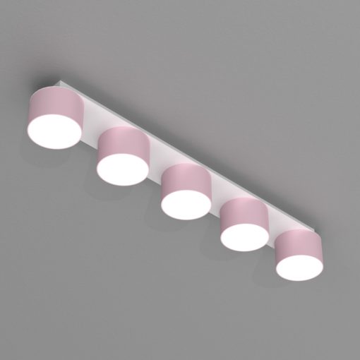 Ceiling  lamp DIXIE Pink/White  5xGX53