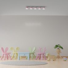 Ceiling  lamp DIXIE Pink/White  5xGX53