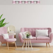 Ceiling  lamp DIXIE Pink/White  5xGX53