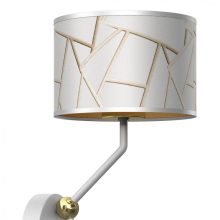 Wall lamp ZIGGY WHITE White/Gold 1xE27 + 1x mini GU10