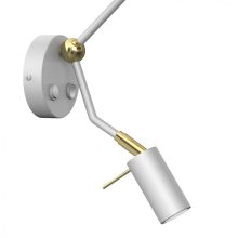 Wall lamp ZIGGY WHITE White/Gold 1xE27 + 1x mini GU10