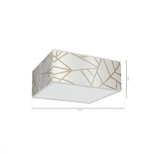 Ceiling  lamp ZIGGY WHITE White/Gold 3xE27
