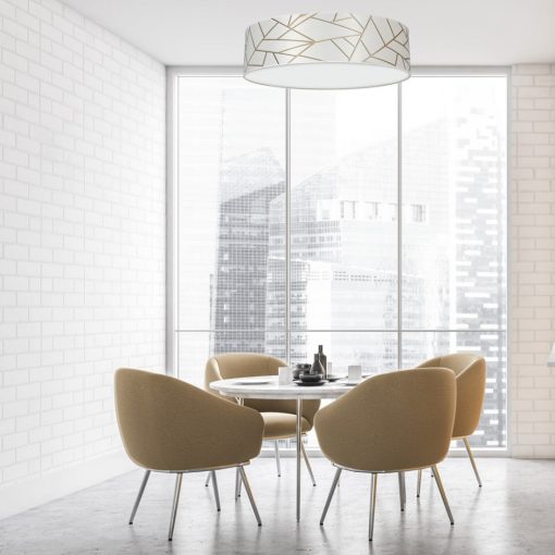 Ceiling  lamp ZIGGY WHITE White/Gold 3xE27 Ø50cm