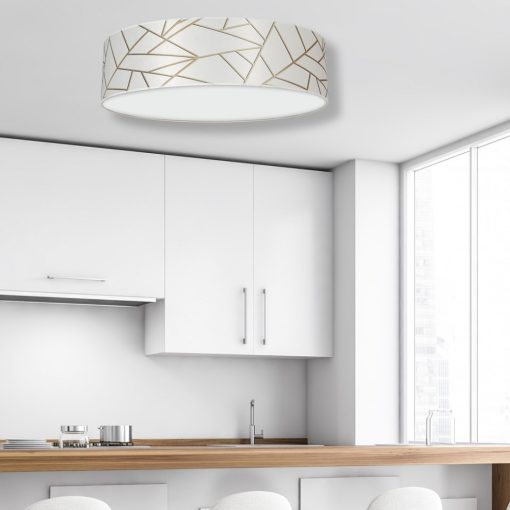 Ceiling  lamp ZIGGY WHITE White/Gold 3xE27 Ø50cm