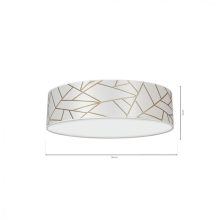 Ceiling  lamp ZIGGY WHITE White/Gold 3xE27 Ø50cm