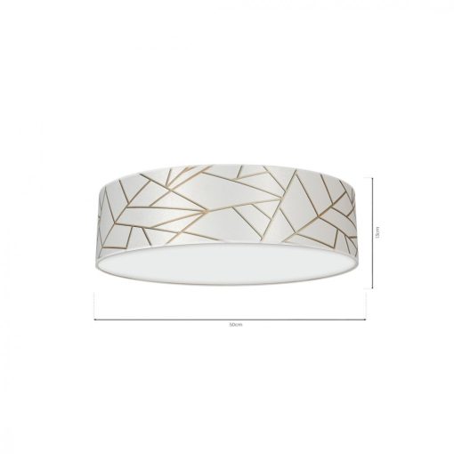 Ceiling  lamp ZIGGY WHITE White/Gold 3xE27 Ø50cm