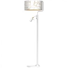 Floor lamp ZIGGY WHITE White/Gold 1xE27 +        1x mini GU10