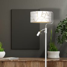 Floor lamp ZIGGY WHITE White/Gold 1xE27 +        1x mini GU10