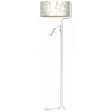 Floor lamp ZIGGY WHITE White/Gold 1xE27 +        1x mini GU10