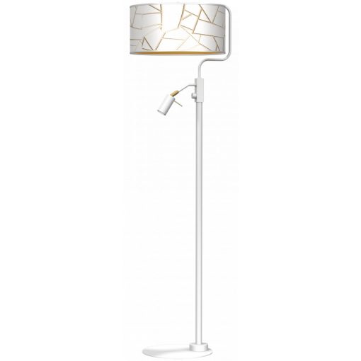 Floor lamp ZIGGY WHITE White/Gold 1xE27 +        1x mini GU10