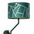 Wall lamp ZIGGY GREEN Gold/Bottle green  1xE27+1x mini GU10