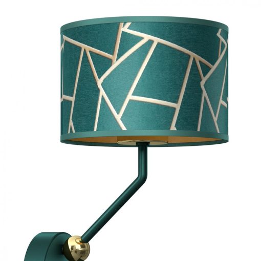 Wall lamp ZIGGY GREEN Gold/Bottle green  1xE27+1x mini GU10