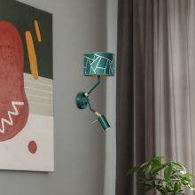 Wall lamp ZIGGY GREEN Gold/Bottle green  1xE27+1x mini GU10