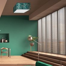 Ceiling  lamp ZIGGY GREEN Gold/Bottle green 3xE27