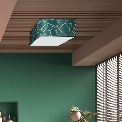 Ceiling  lamp ZIGGY GREEN Gold/Bottle green 3xE27