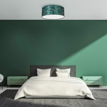 Ceiling  lamp ZIGGY GREEN Gold/Bottle green  2xE27  Ø40cm