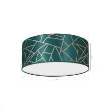 Ceiling  lamp ZIGGY GREEN Gold/Bottle green  2xE27  Ø40cm