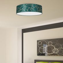 Ceiling  lamp ZIGGY GREEN Gold/Bottle green 3xE27 Ø50cm