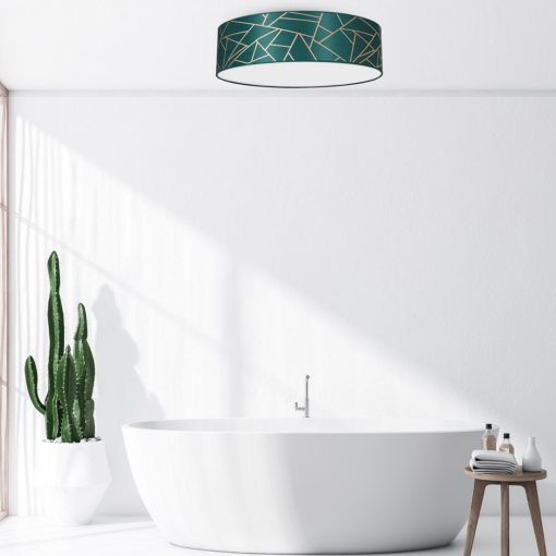 Ceiling  lamp ZIGGY GREEN Gold/Bottle green 3xE27 Ø50cm