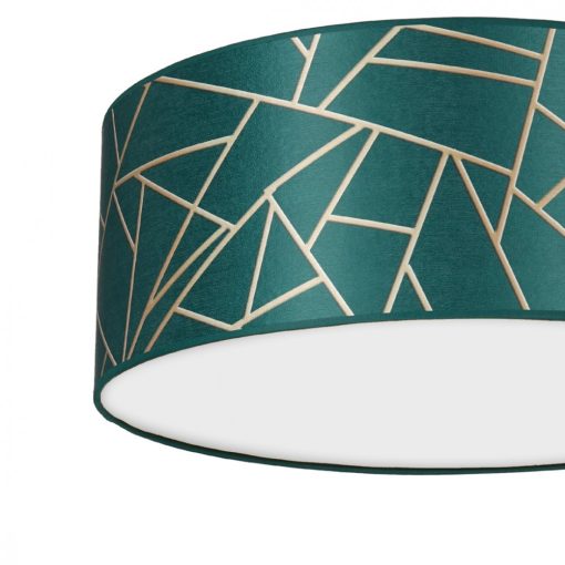 Ceiling  lamp ZIGGY GREEN Gold/Bottle green 3xE27 Ø60cm
