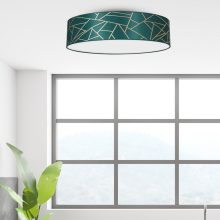 Ceiling  lamp ZIGGY GREEN Gold/Bottle green 3xE27 Ø60cm