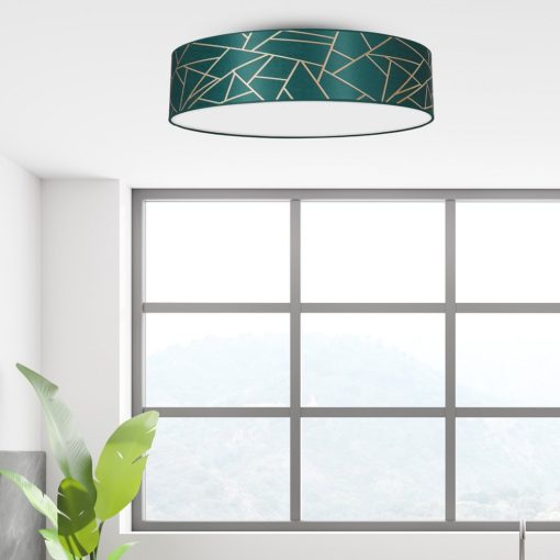 Ceiling  lamp ZIGGY GREEN Gold/Bottle green 3xE27 Ø60cm