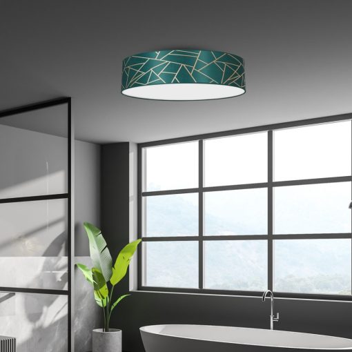 Ceiling  lamp ZIGGY GREEN Gold/Bottle green 3xE27 Ø60cm