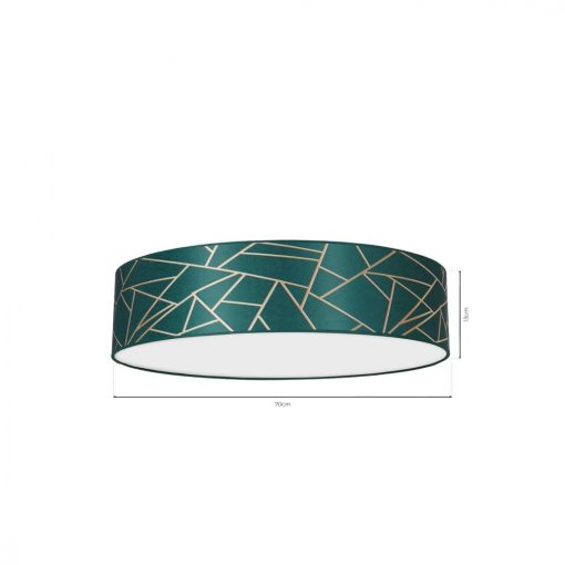 Ceiling  lamp ZIGGY GREEN Gold/Bottle green 3xE27 Ø60cm
