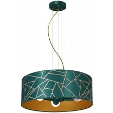 Pendant lamp ZIGGY WHITE Gold/Bottle green  3xE27