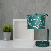 Bedside lamp ZIGGY GREEN Gold/Bottle green  1xE27
