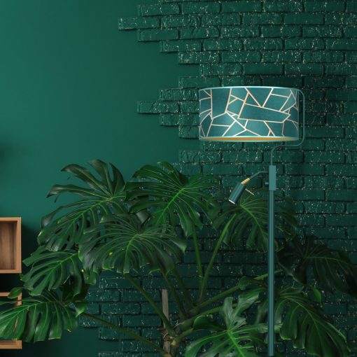 Floor lamp ZIGGY GREEN Gold/Bottle 1xE27 +        1x mini GU10