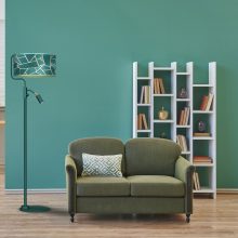 Floor lamp ZIGGY GREEN Gold/Bottle 1xE27 +        1x mini GU10