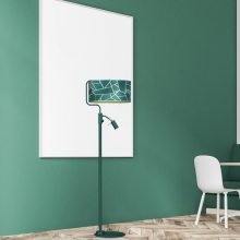 Floor lamp ZIGGY GREEN Gold/Bottle 1xE27 +        1x mini GU10