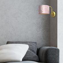 Wall lamp ZIGGY PINK Gold/Pink 1xE27