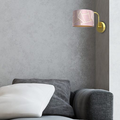Wall lamp ZIGGY PINK Gold/Pink 1xE27