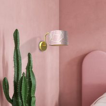 Wall lamp ZIGGY PINK Gold/Pink 1xE27