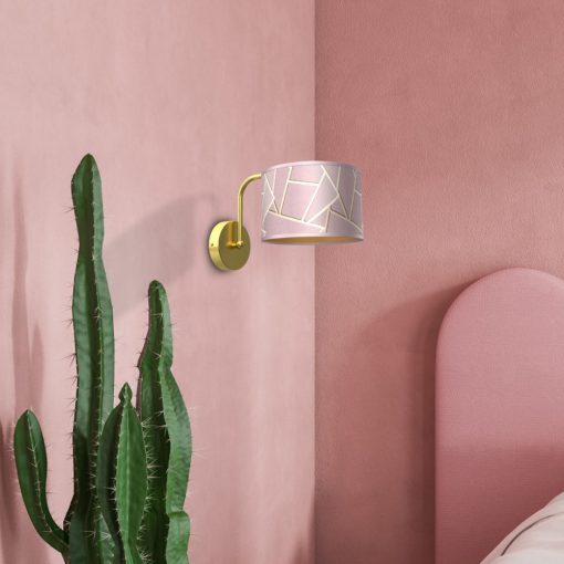 Wall lamp ZIGGY PINK Gold/Pink 1xE27