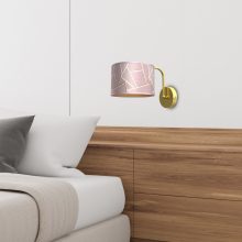 Wall lamp ZIGGY PINK Gold/Pink 1xE27