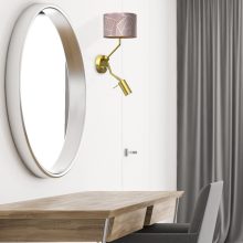 Wall lamp ZIGGY PINK Gold/Pink 1xE27 + 1x mini GU10