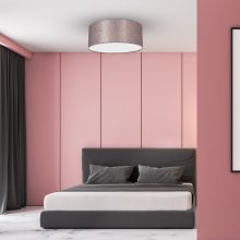 Ceiling  lamp ZIGGY PINK Gold/Pink 2xE27 Ø40cm