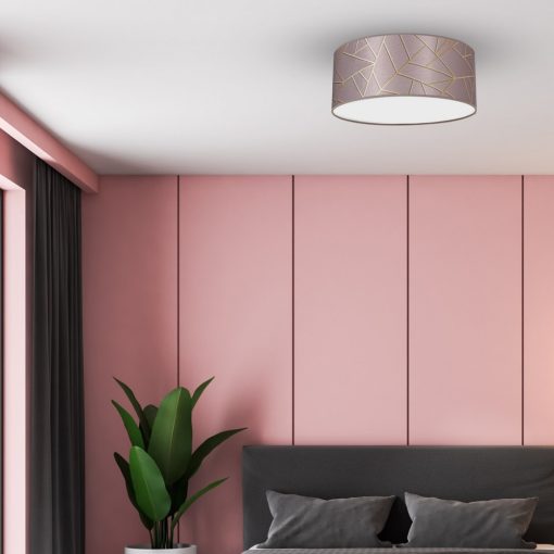 Ceiling  lamp ZIGGY PINK Gold/Pink 2xE27 Ø40cm
