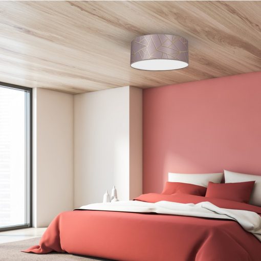 Ceiling  lamp ZIGGY PINK Gold/Pink 2xE27 Ø40cm