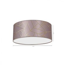 Ceiling  lamp ZIGGY PINK Gold/Pink 2xE27 Ø40cm