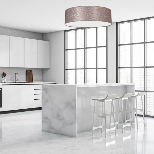 Ceiling  lamp ZIGGY PINK Gold/Pink 3xE27 Ø50cm