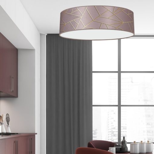 Ceiling  lamp ZIGGY PINK Gold/Pink 3xE27 Ø50cm