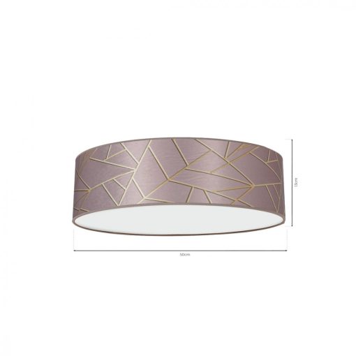 Ceiling  lamp ZIGGY PINK Gold/Pink 3xE27 Ø50cm