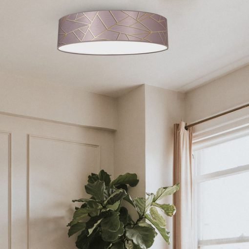 Ceiling  lamp ZIGGY PINK Gold/Pink 3xE27 Ø60cm